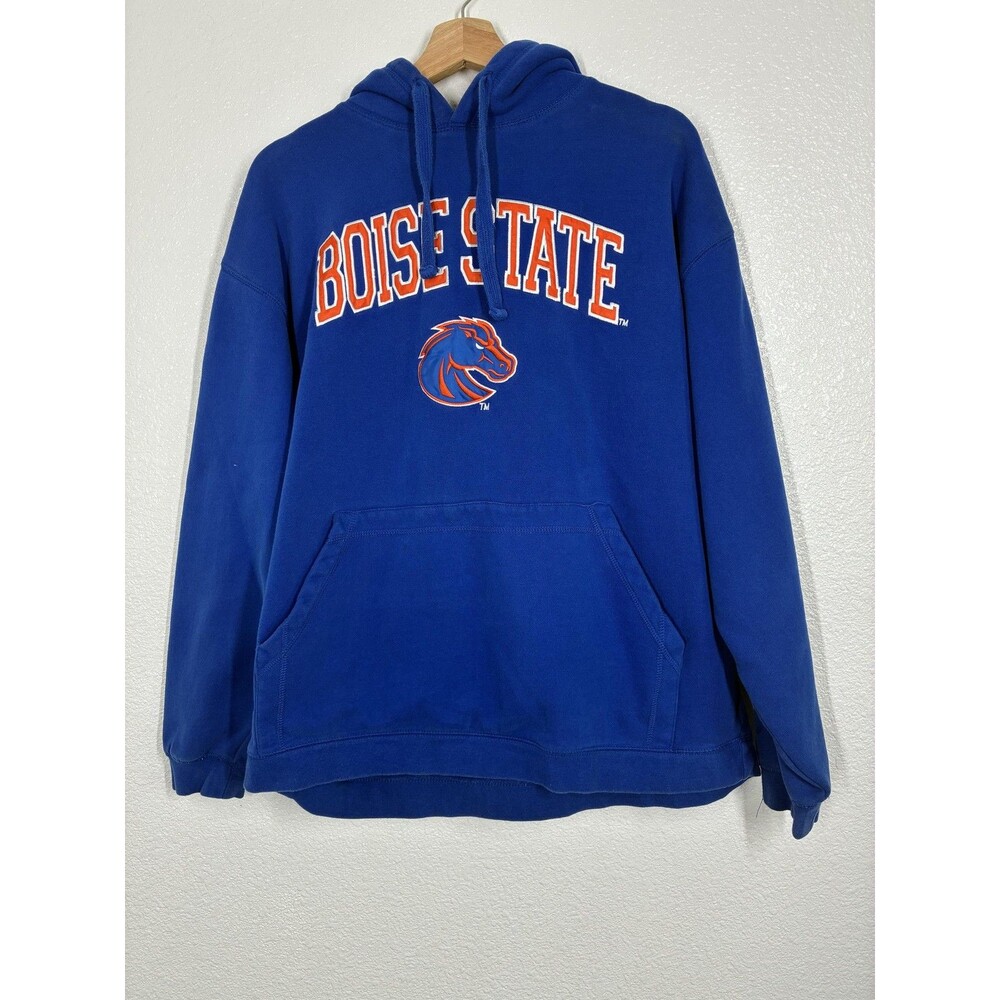 Boise State Broncos Hoodie Mens Large Blue NCAA Football Pullover Sweatshirt